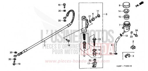 MAITRE-CYLINDRE FREIN AR. CYLINDRE CR250RX de 1999